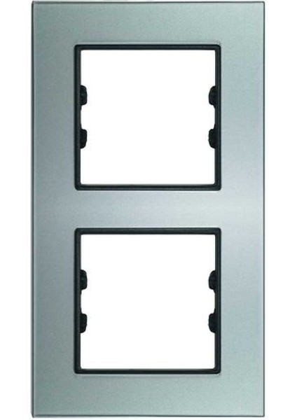 Asfir Schneider Asfora Serisi Pleksiglas Parlak Gümüş Dikey Ikili Çerçeve APG412-71 Modeli