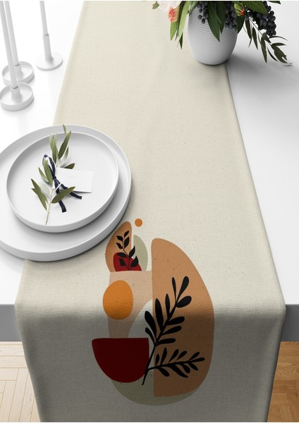 Minimalist Serisi 140X40 cm Dijital Baskılı Runner