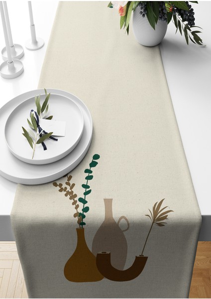 Minimalist Serisi 140X40 cm Dijital Baskılı Runner