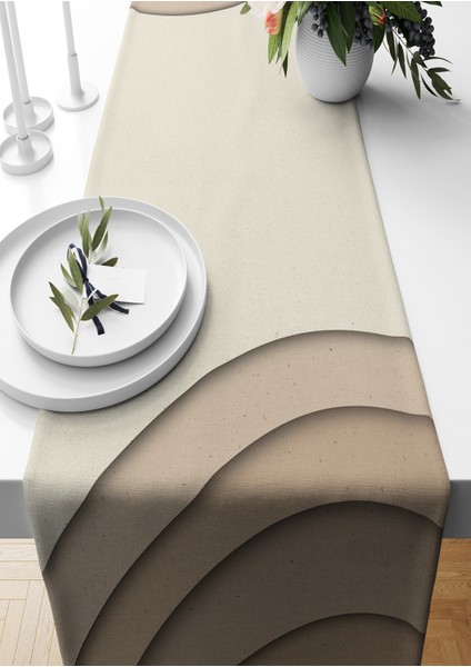 Minimalist Serisi 140X40 cm Dijital Baskılı Runner