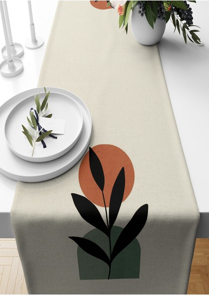 Minimalist Serisi 140X40 cm Dijital Baskılı Runner