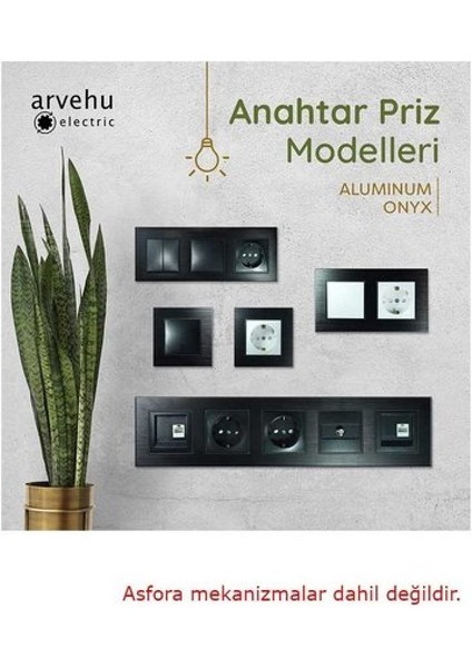 Asfir Schneider Asfora Serisi Alüminyum Onyx Dikey Ikili Çerçeve ALG312-71 Modeli modelleri