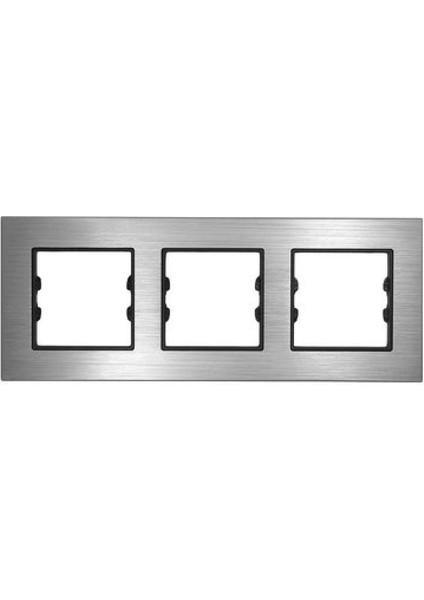 Asfir Schneider Asfora Serisi Alüminyum Gümüş Üçlü Çerçeve ALG203-71 Modeli