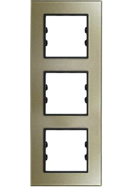 Asfir Schneider Asfora Serisi Pleksiglas Şampanya Dikey Üçlü Çerçeve APG313-71 Modeli