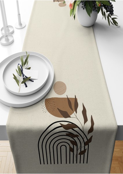 Minimalist Serisi 140X40 cm Dijital Baskılı Runner