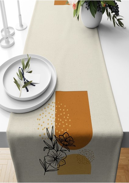 Minimalist Serisi 140X40 cm Dijital Baskılı Runner