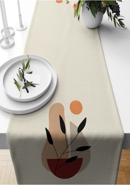 Minimalist Serisi 140X40 cm Dijital Baskılı Runner