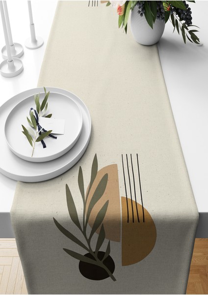 Minimalist Serisi 140X40 cm Dijital Baskılı Runner