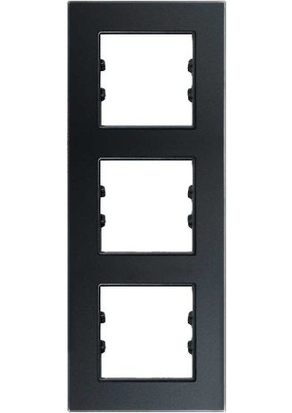 Asfir Schneider Asfora Serisi Pleksiglas Mat Siyah Dikey Üçlü Çerçeve APG513-71 Modeli