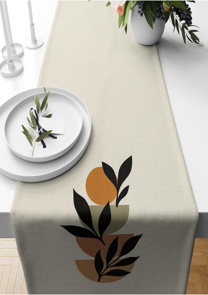 Minimalist Serisi 140X40 cm Dijital Baskılı Runner