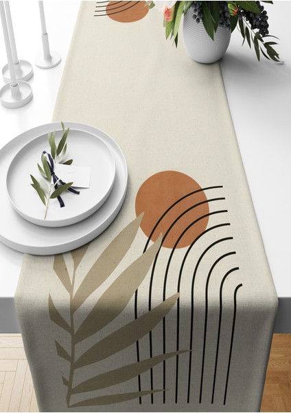 Minimalist Serisi 140X40 cm Dijital Baskılı Runner