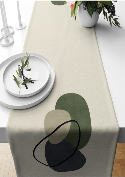 Minimalist Serisi 140X40 cm Dijital Baskılı Runner