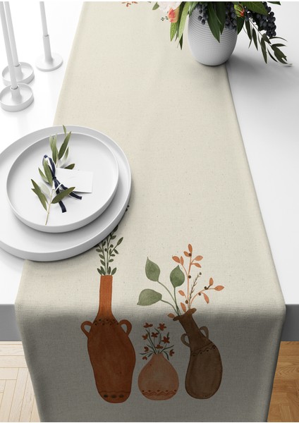 Minimalist Serisi 140X40 cm Dijital Baskılı Runner