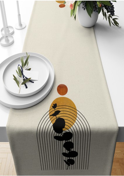 Minimalist Serisi 140X40 cm Dijital Baskılı Runner