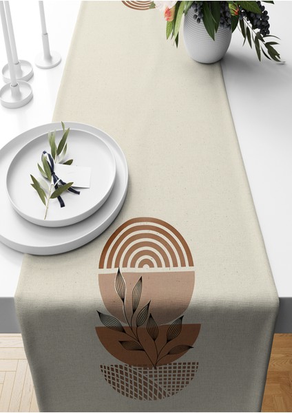 Minimalist Serisi 140X40 cm Dijital Baskılı Runner