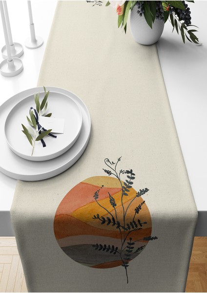 Minimalist Serisi 140X40 cm Dijital Baskılı Runner