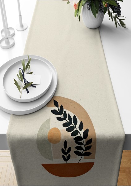 Minimalist Serisi 140X40 cm Dijital Baskılı Runner