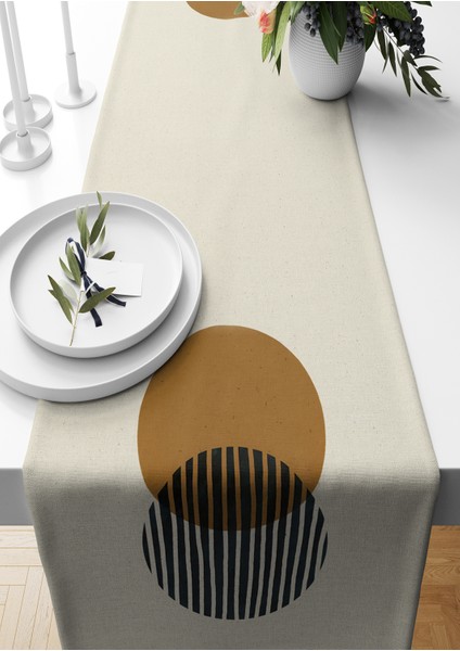 Minimalist Serisi 140X40 cm Dijital Baskılı Runner