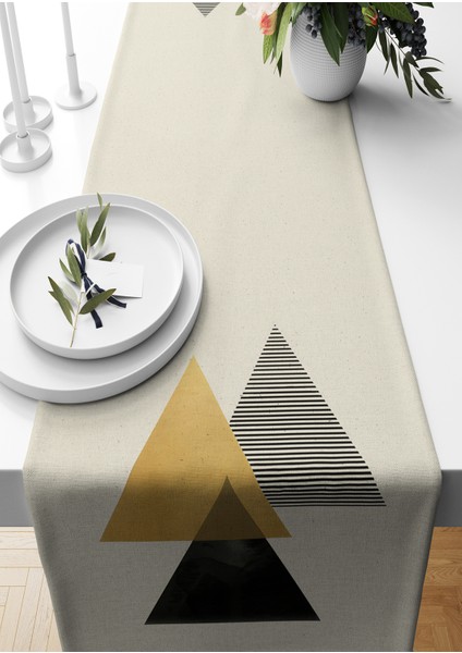 Minimalist Serisi 140X40 cm Dijital Baskılı Runner