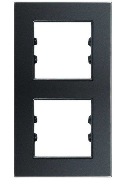 Asfir Schneider Asfora Serisi Pleksiglas Mat Siyah Dikey Ikili Çerçeve APG512-71 Modeli