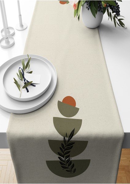 Minimalist Serisi 140X40 cm Dijital Baskılı Runner