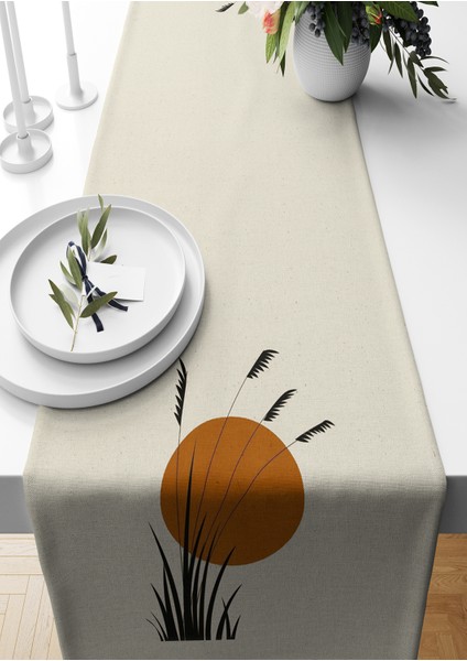 Minimalist Serisi 140X40 cm Dijital Baskılı Runner