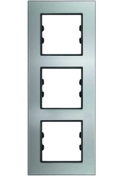 Asfir Schneider Asfora Serisi Pleksiglas Parlak Gümüş Dikey Üçlü Çerçeve APG413-71 Modeli