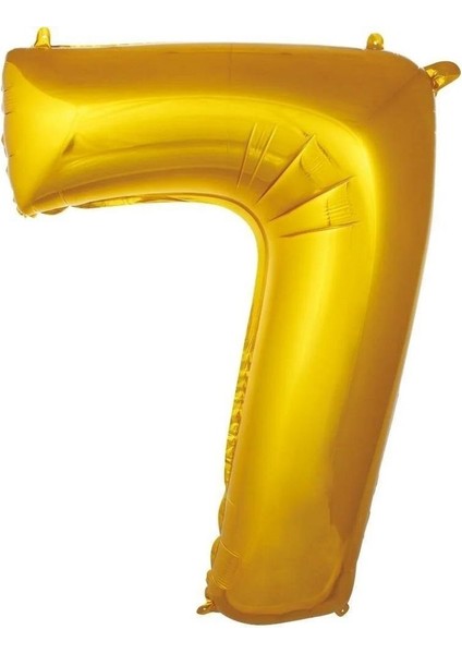 Gold 7 Rakam Folyo Balon 36 cm 1ADET