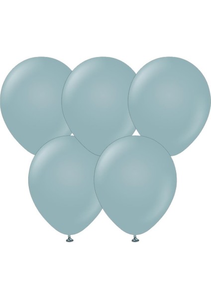 Retro Fırtına Mavisi Latex Balon 10 Adet