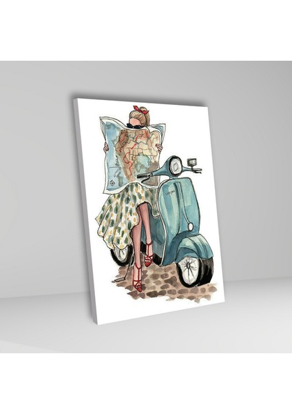 3'lü Kanvas Duvar Tablosu Boho Kadın ve Palmiye Deniz Manzara fiyatları