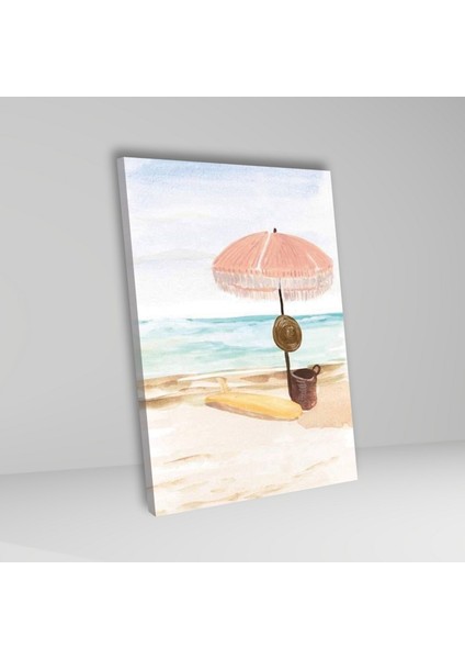 3'lü Kanvas Duvar Tablosu Sahilde Boho Kadın Illüstrasyonu fiyatları