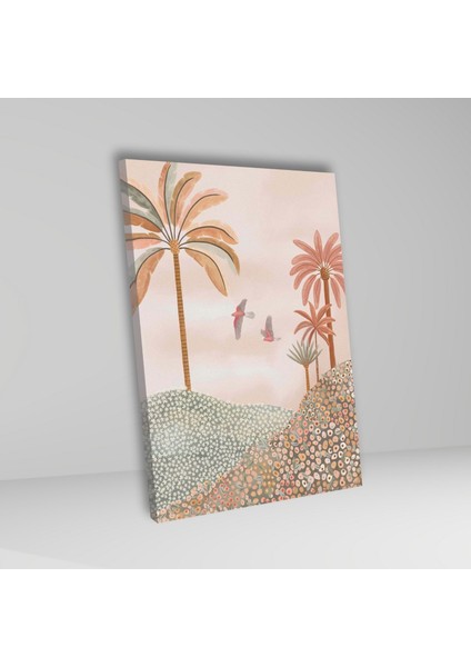 3'lü Kanvas Duvar Tablosu Boho Şapkalı Kadın ve Okaliptüs Ağaç fiyatları