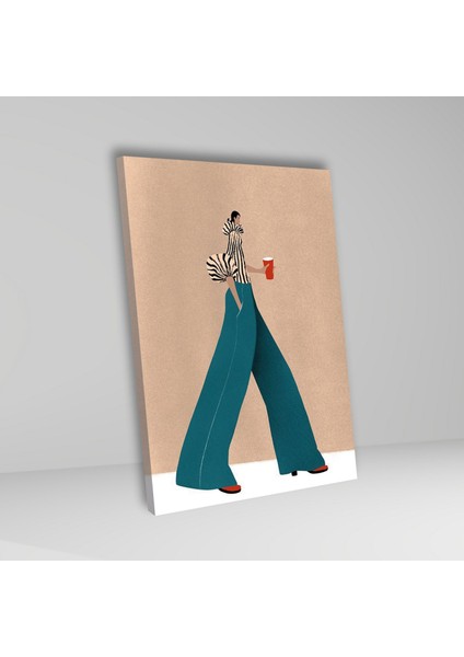 3'lü Kanvas Duvar Tablosu Boho Kadın Okaliptüs Ağacı ve Fil modelleri