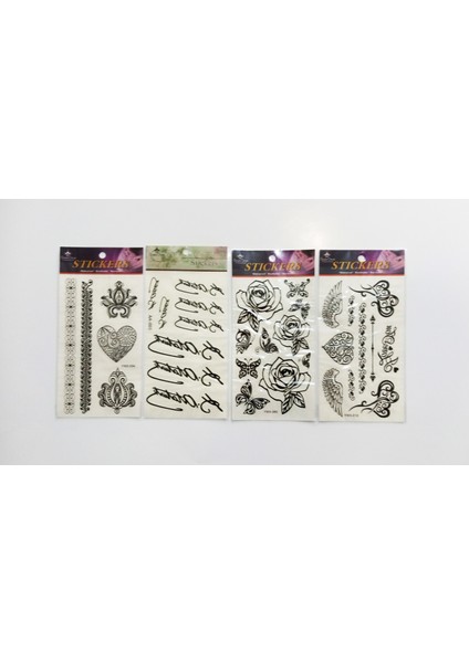 Geçici Dövme Tattoo Stıckers 4paket EASTERN-0319