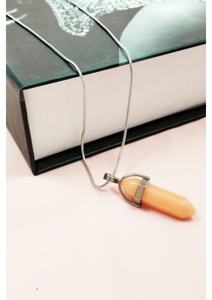 Himalaya Doğal Taşı Zincirli El Yapımı Tasarımlı Kolye Uç: 3,5 cm Zincir: 20 cm Kutulu modelleri