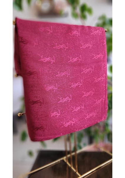 Losyana Tesettür Hijab Monogram Parlak Jakar Şal