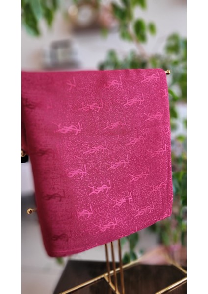 Losyana Tesettür Hijab Monogram Parlak Jakar Şal
