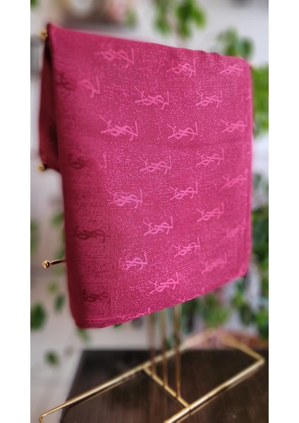 Losyana Tesettür Hijab Monogram Parlak Jakar Şal
