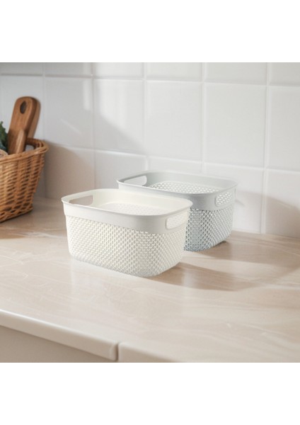 Damla Desen Sepet 2'li Set 6,6 Litre Banyo Sepeti Çok Amaçlı Sepet Havlu Sepeti fiyatları