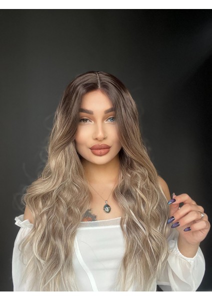 Rus Kumralı Ombreli Tül Peruk