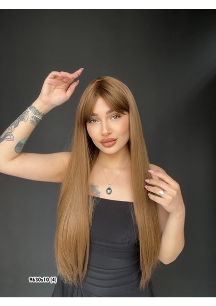 Düz 70 cm Ekstra Uzun Perçemli Medikal Özel Peruk Kahverengi modelleri