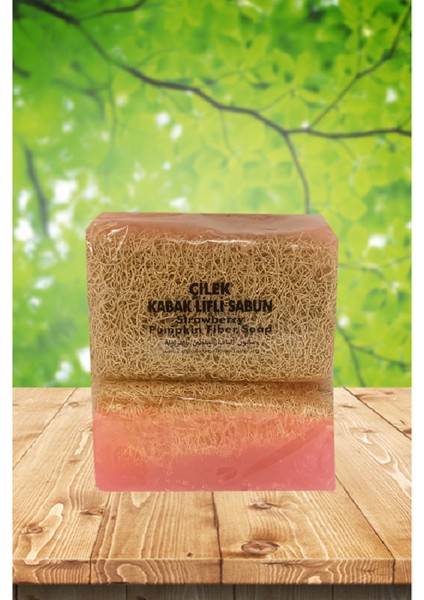 Doğal Kabak Lifli Çilek Sabunu 100 gr