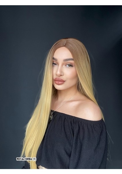 Düz Uzun Perçemsiz Cilt Görünümlü Medikal Özel Peruk 10F86 fiyatları