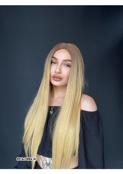 Düz Uzun Perçemsiz Cilt Görünümlü Medikal Özel Peruk 10F86 modelleri