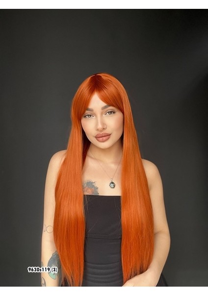 Düz 70 cm Ekstra Uzun Perçemli Medikal Özel Peruk