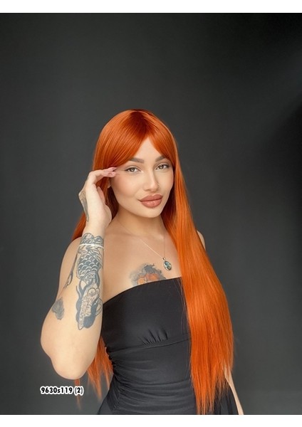 Düz 70 cm Ekstra Uzun Perçemli Medikal Özel Peruk modelleri