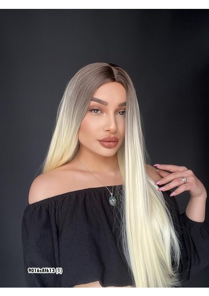 Düz Uzun Perçemsiz Cilt Görünümlü Medikal Özel Peruk Küllü Kumral modelleri