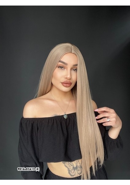 Düz Uzun Perçemsiz Cilt Görünümlü Medikal Özel Peruk Kül Grisi fiyatları