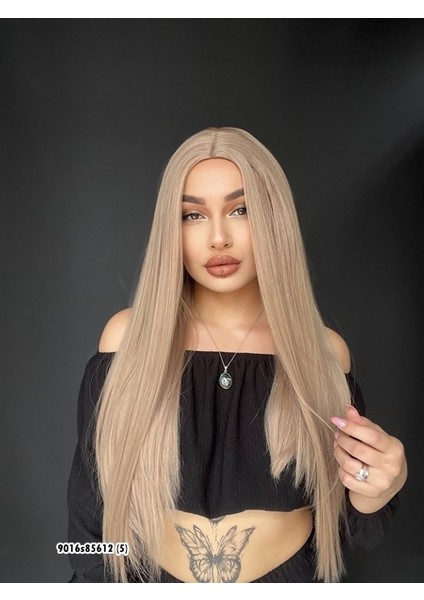 Düz Uzun Perçemsiz Cilt Görünümlü Medikal Özel Peruk Kül Grisi modelleri