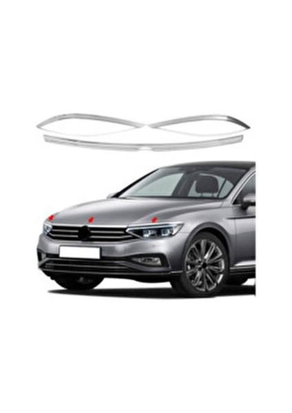 Vw Passat B8 Krom Set 12 Parça 2015-2019 Model Arası Uyumlu Paslanmaz Çelik